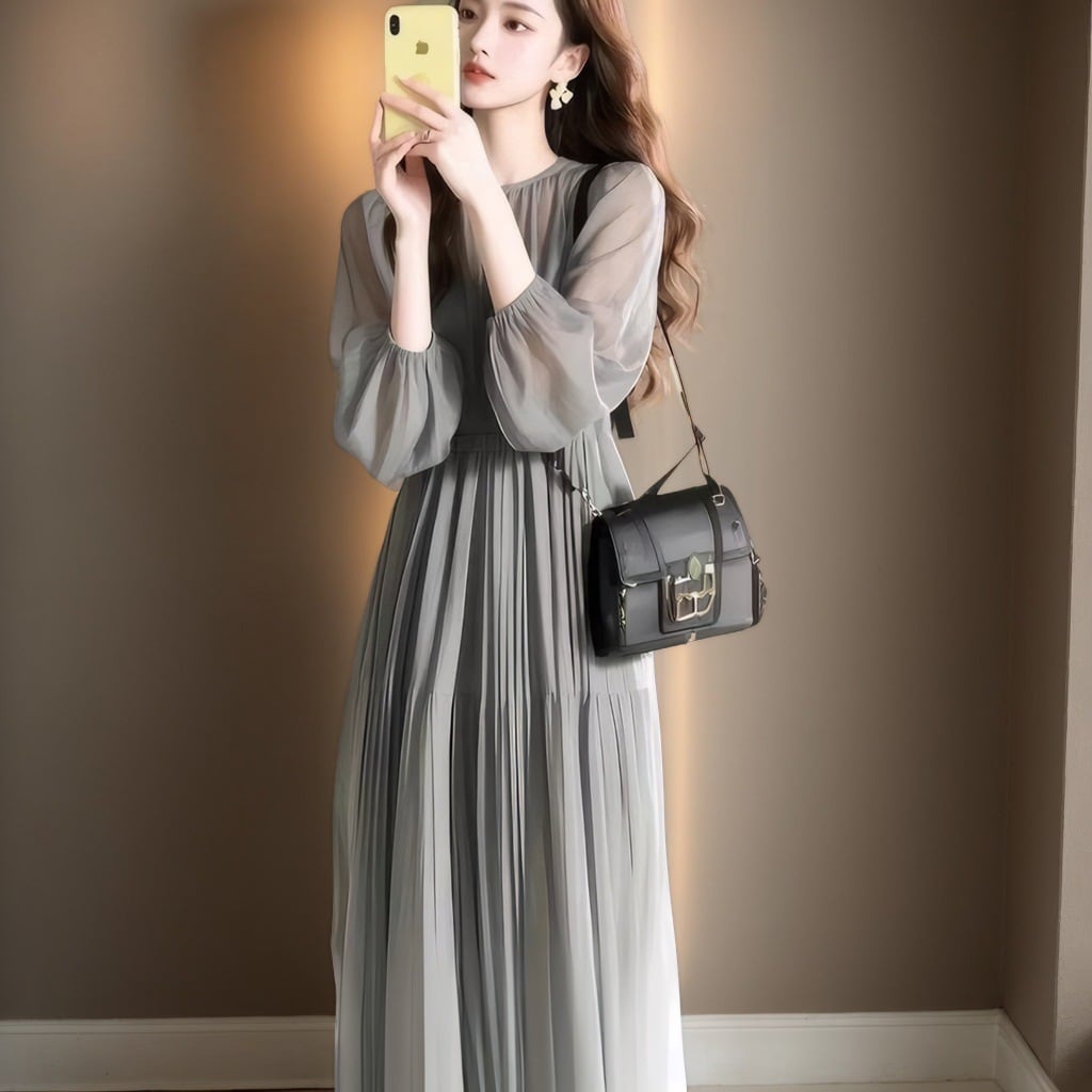 【dress】クルーネックワンピース　M29667