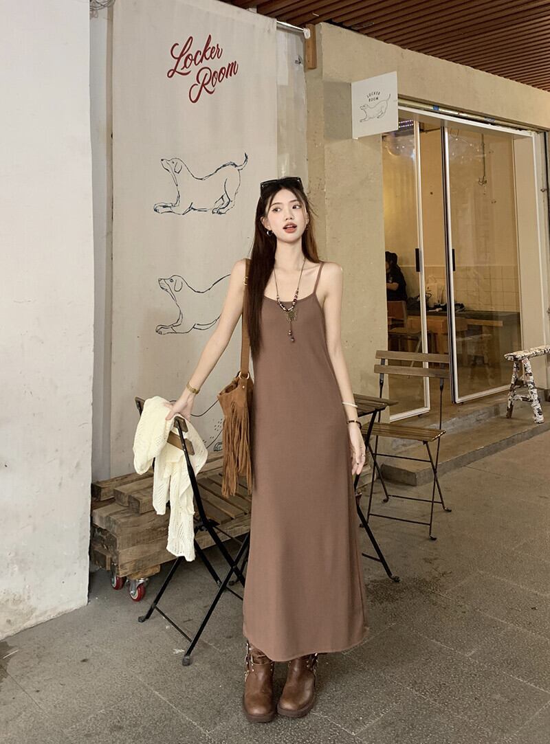 【set】カットワークニットトップス×キャミワンピースセットベルト付　M29503