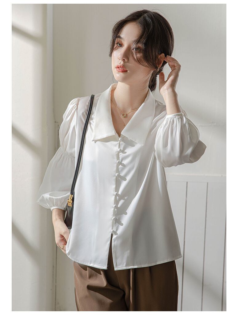 【tops】ランタンスリーブ ブラウスG20471