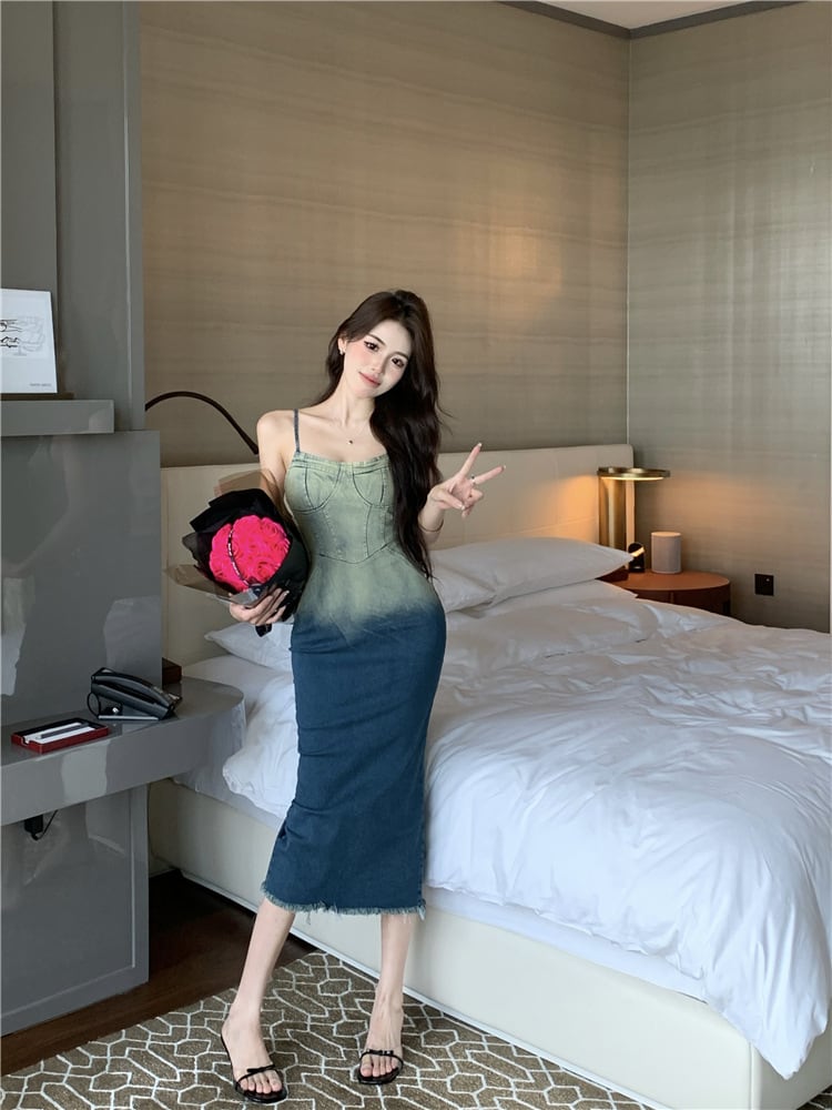 【dress】デニムキャミワンピース　M24852