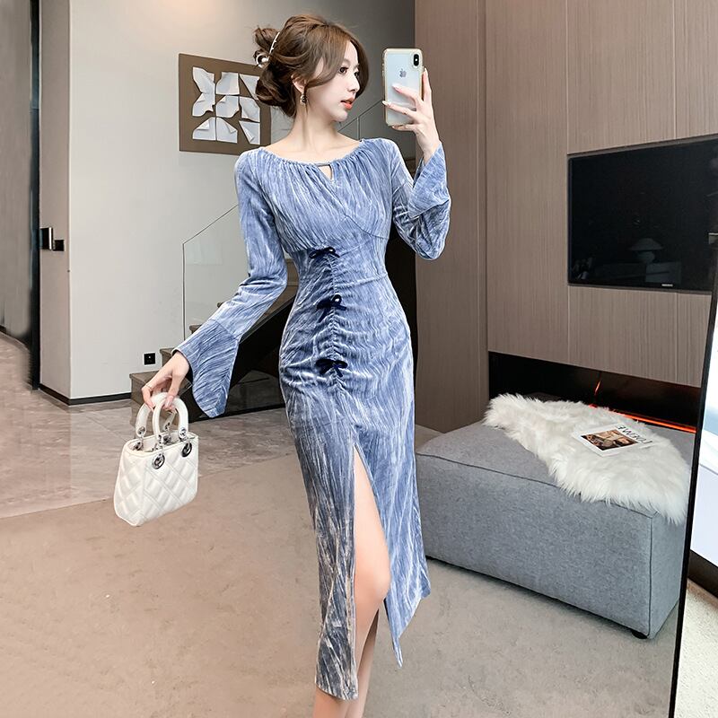 【dress】スリットワンピース　M28544
