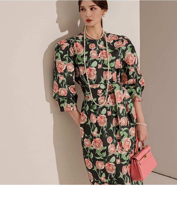 【dress】花柄ワンピース　M24881
