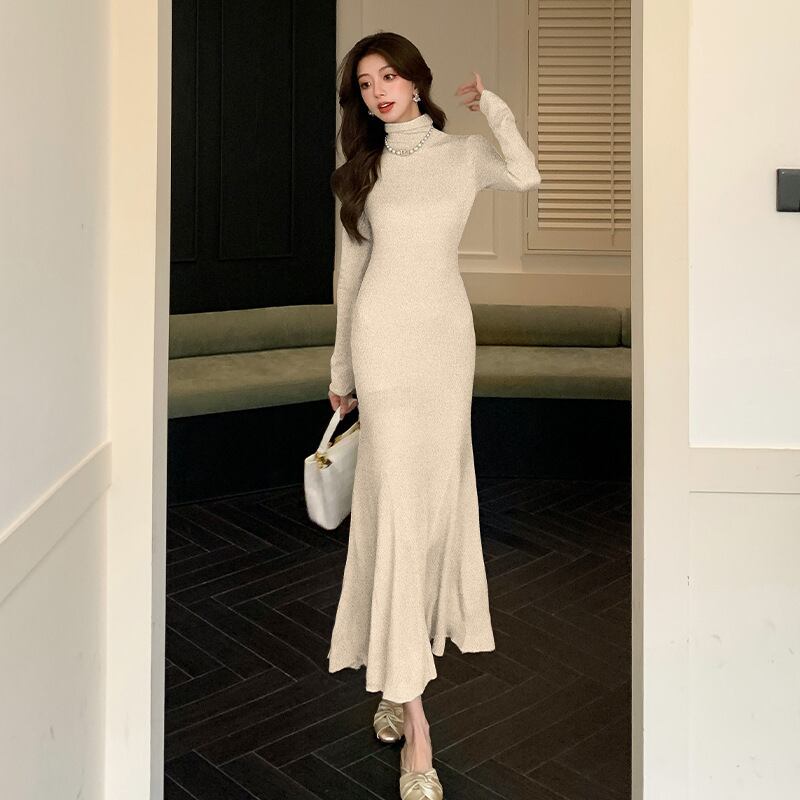 【dress】ハイネックニットワンピース　M28304