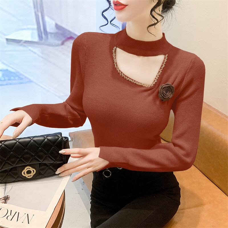 【tops】立体フラワーニットトップス　M27919
