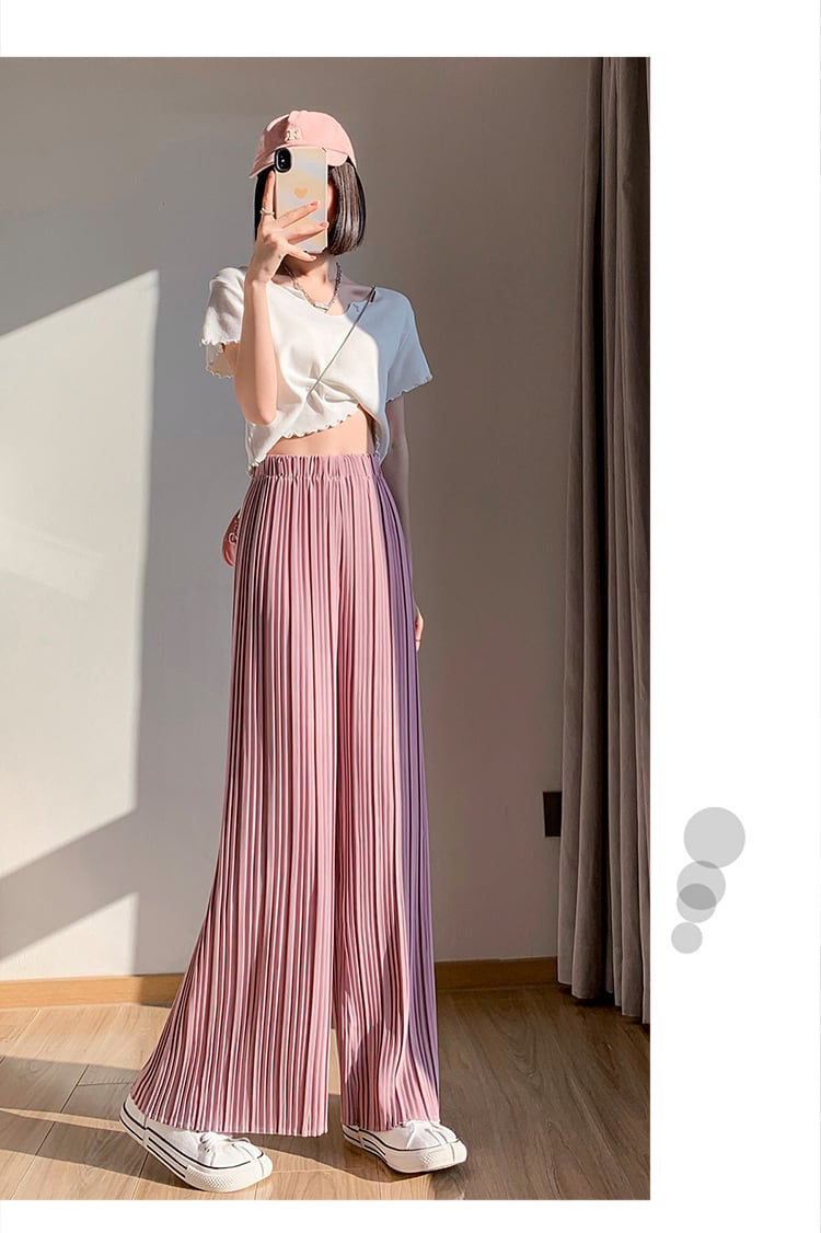 【bottoms】シフォンギャザーガウチョパンツG20984