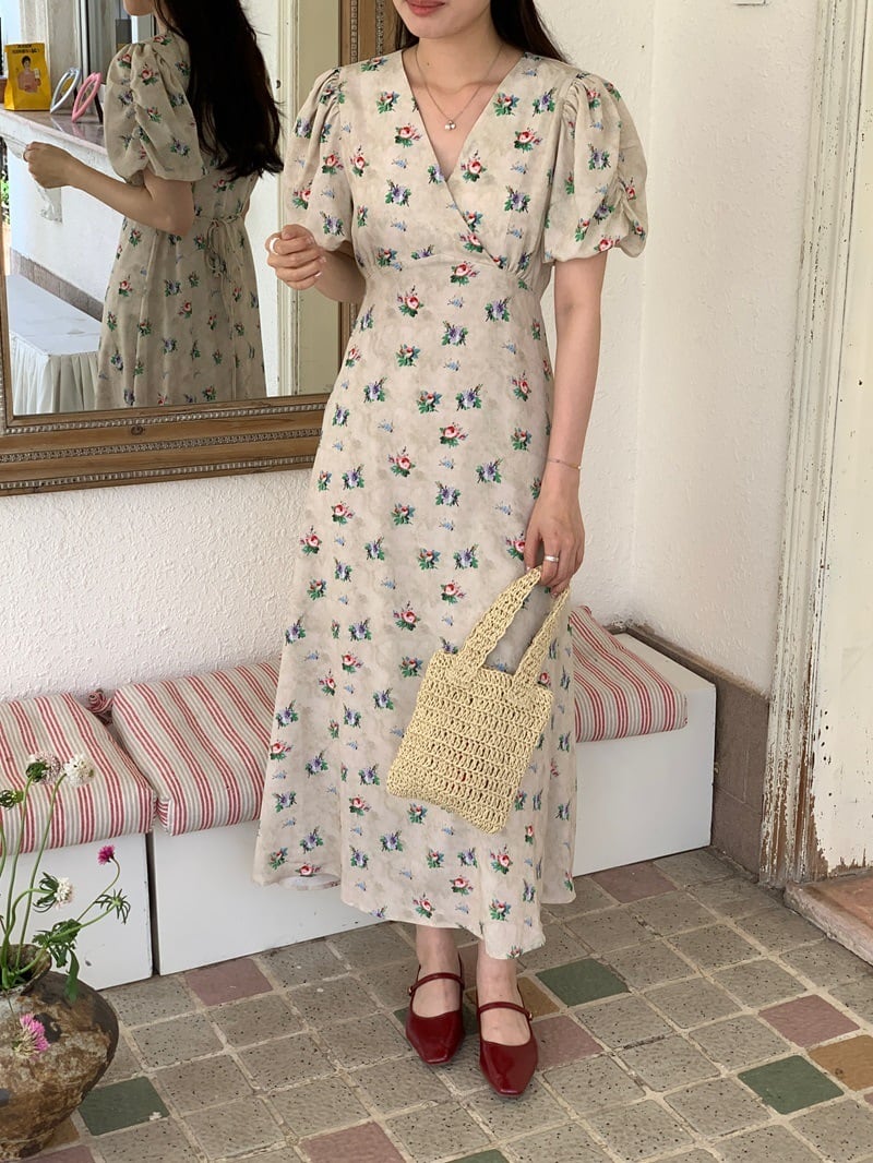 【dress】花柄ワンピース　M24741