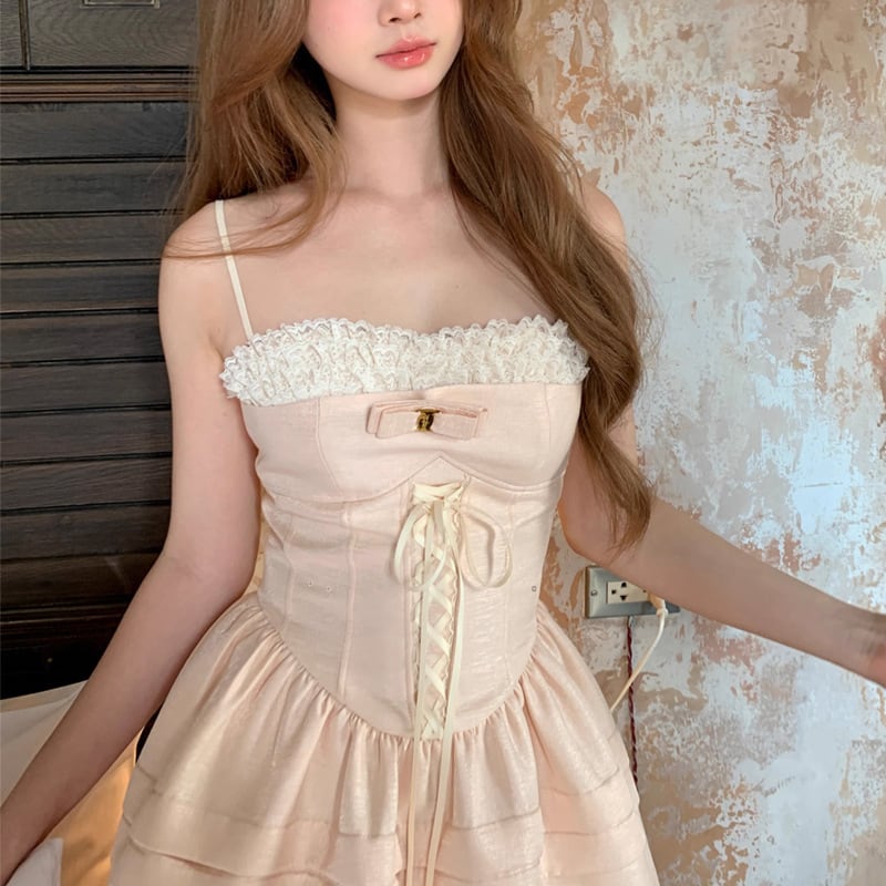 【dress】キャミレースワンピース　M24187