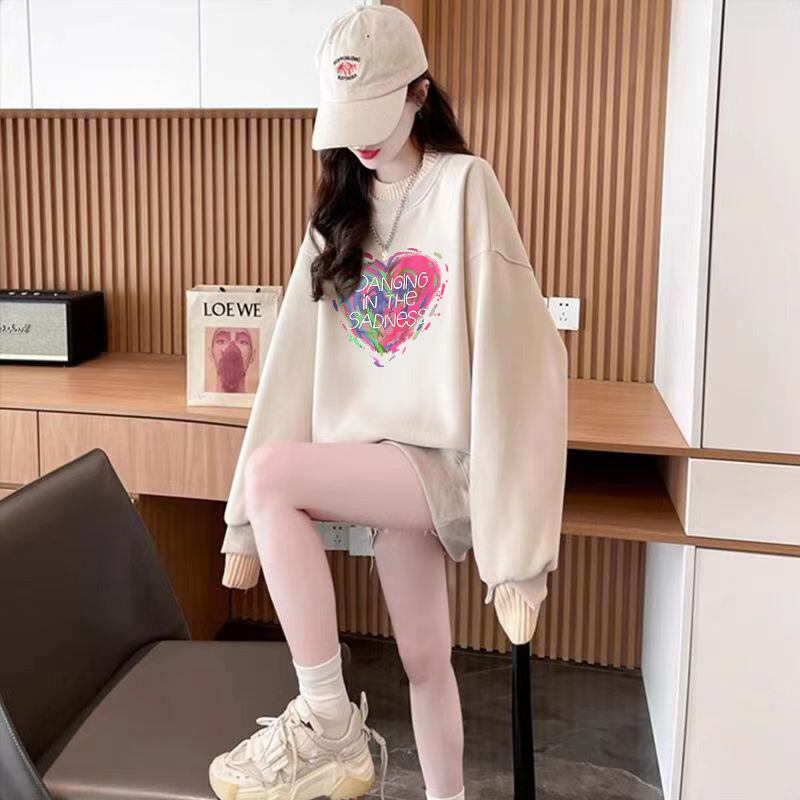 【tops】裹起毛プリントプルオーバー　M28815