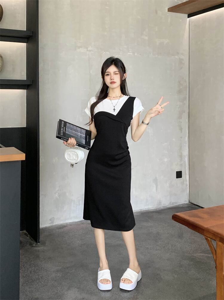 【dress】切り替えTシャツワンピース G20718