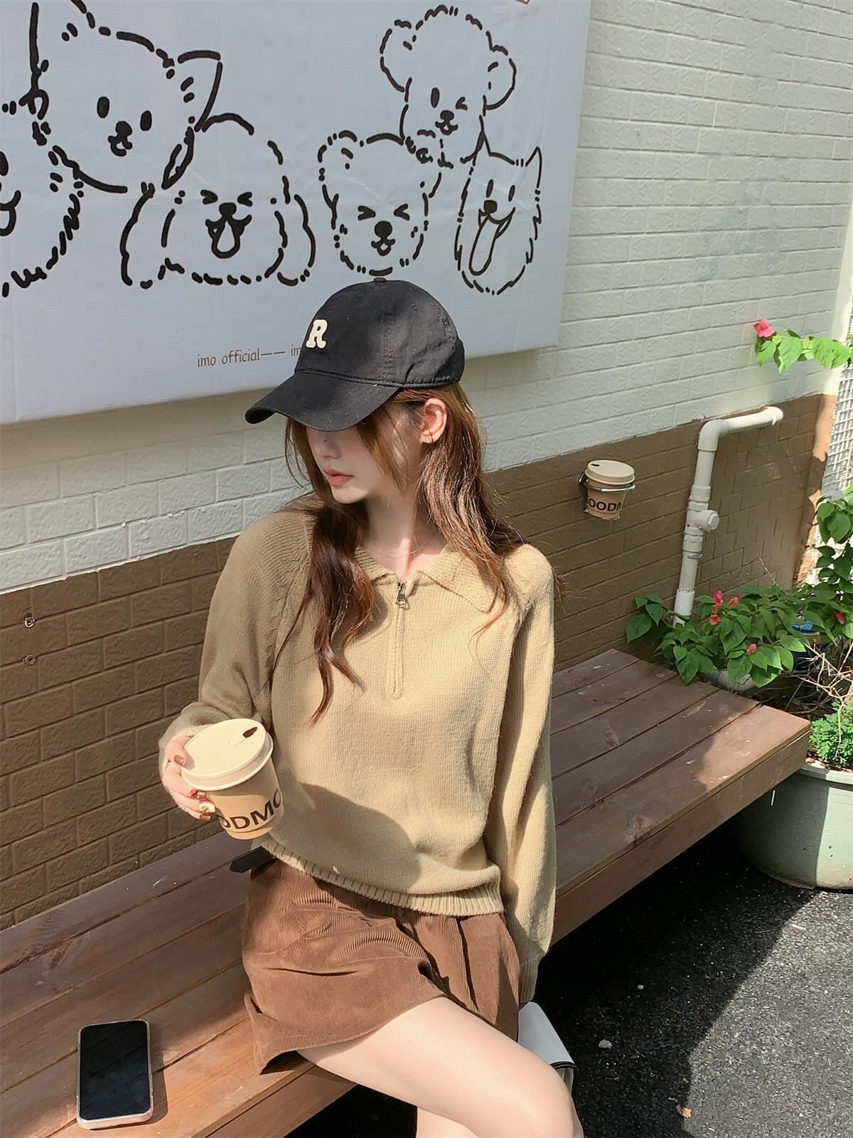【tops】ファスナーニットセーター　M27061