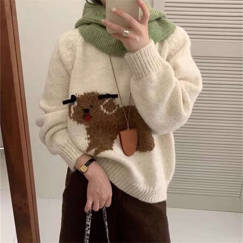 【tops】クルーネックニットセーター　M28911