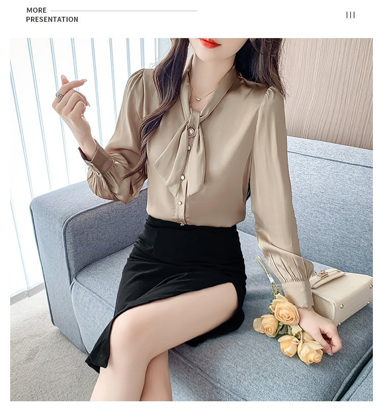 【tops】OL、通勤シャツブラウス　M29534