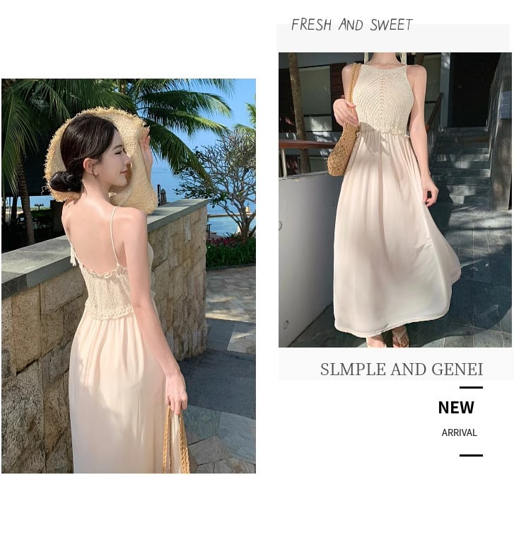 【dress】ニット切り替えワンピース　M24762