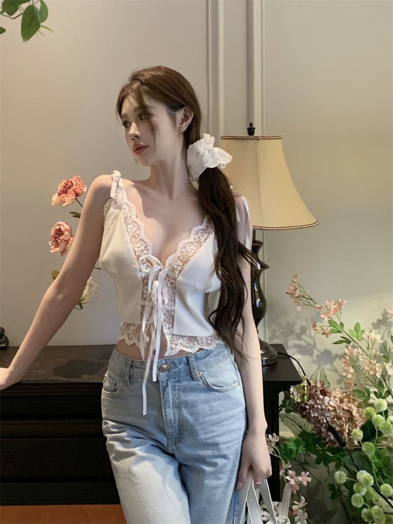【tops】レースキャミソール　M28888