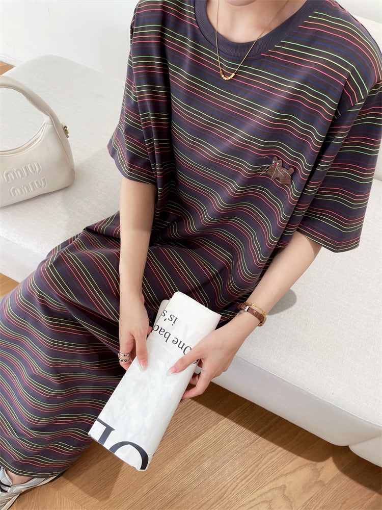 【dress】ストライプ柄ワンピース　M24933