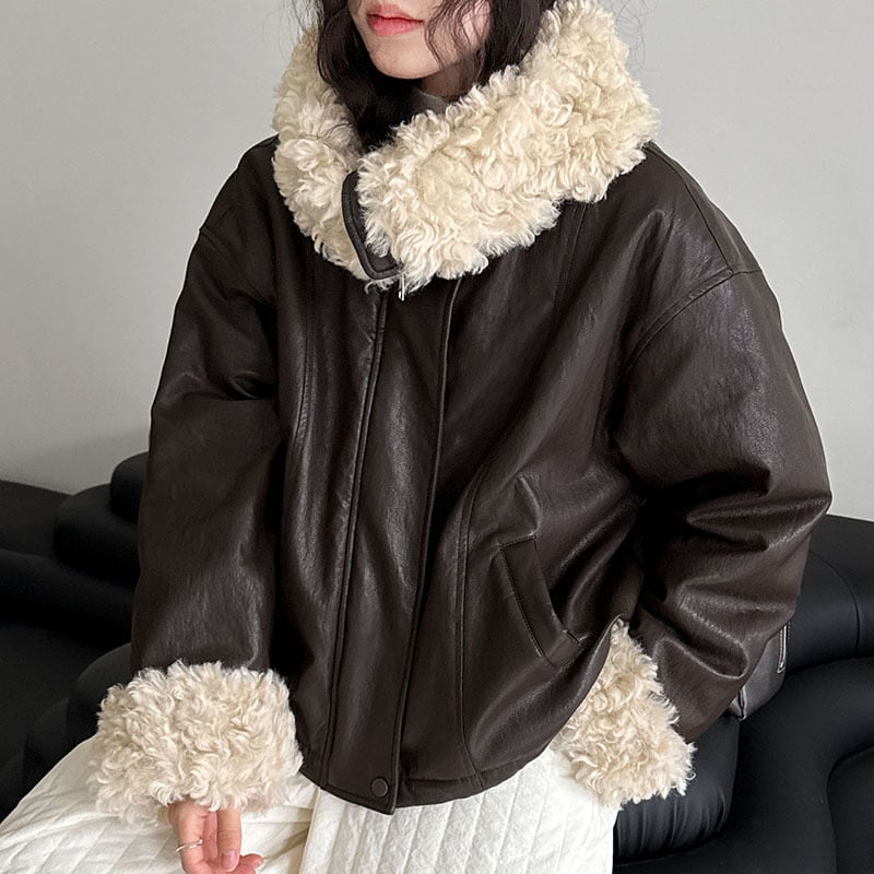 【outer】ファードッキングPUダウンコート Q7363