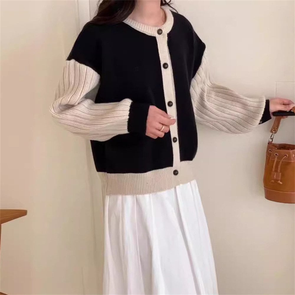 【outer】切り替えニットカーデ　M25979