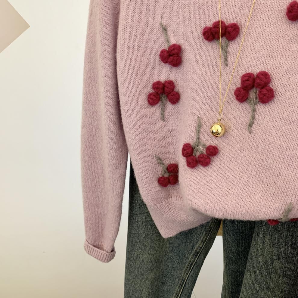【tops】クルーネックニットセーター　M29253