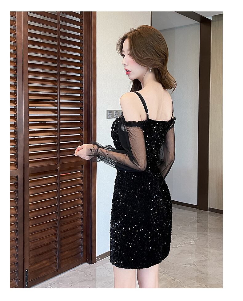 【dress】ビジュードッキングデートワンピース　M28232