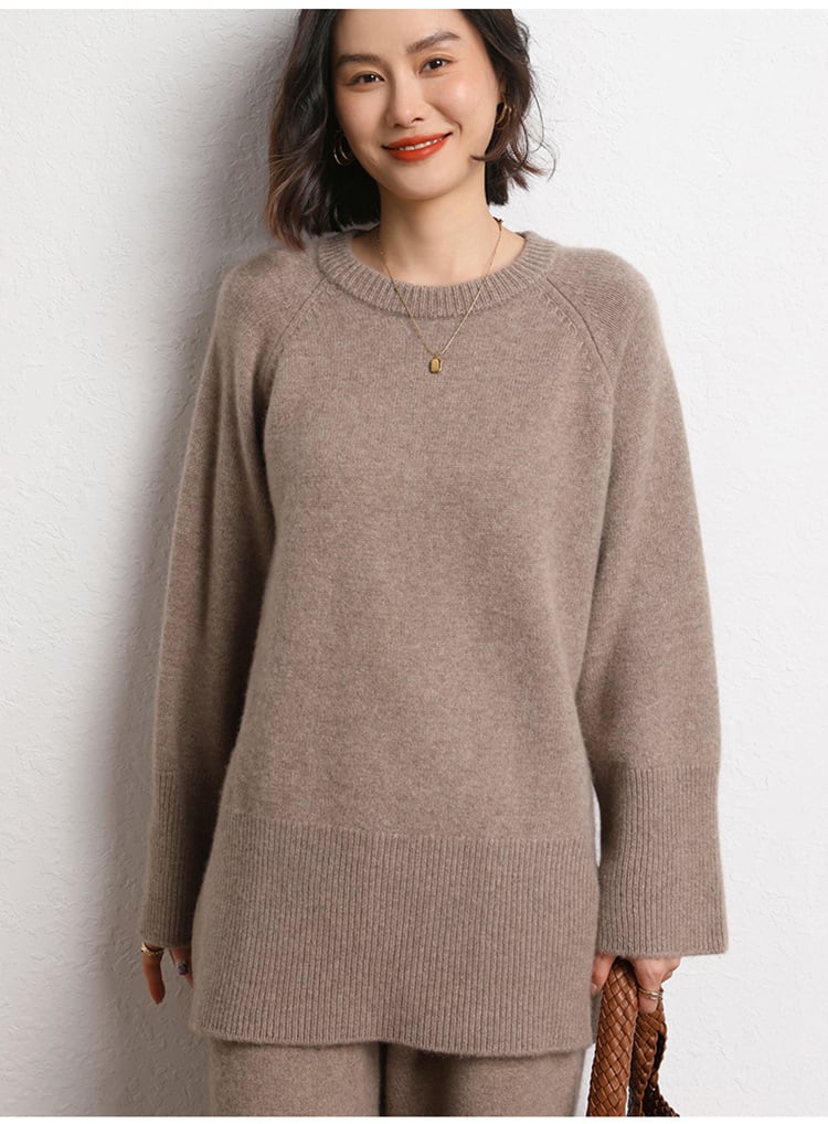 【tops】クルーネックニットセーター　M26244