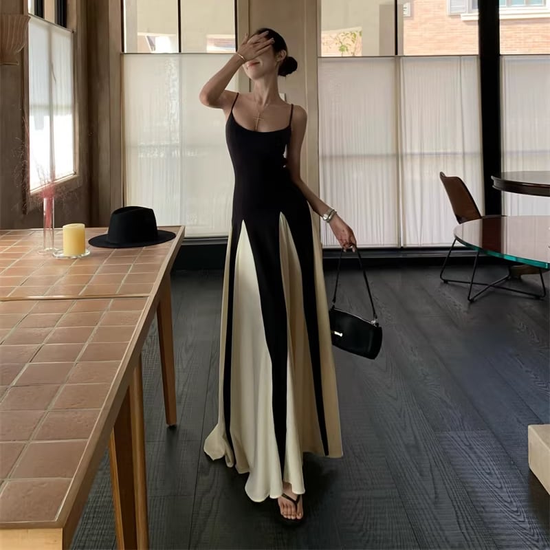 【dress】ロングキャミワンピース Q8394