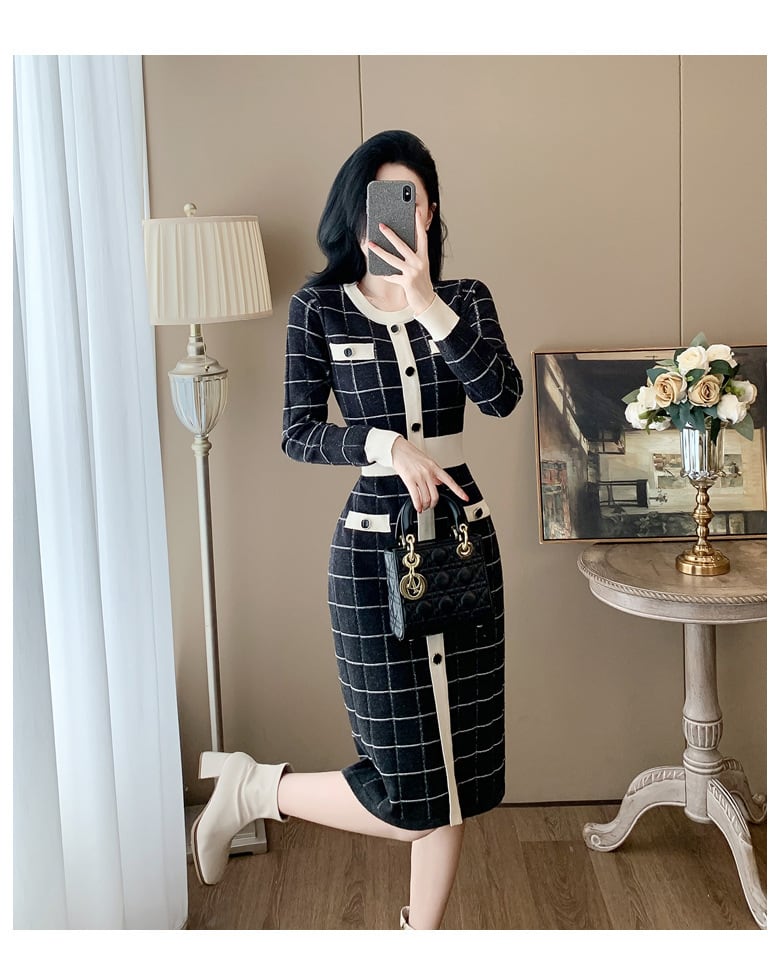 【dress】ニットワンピース　M25380
