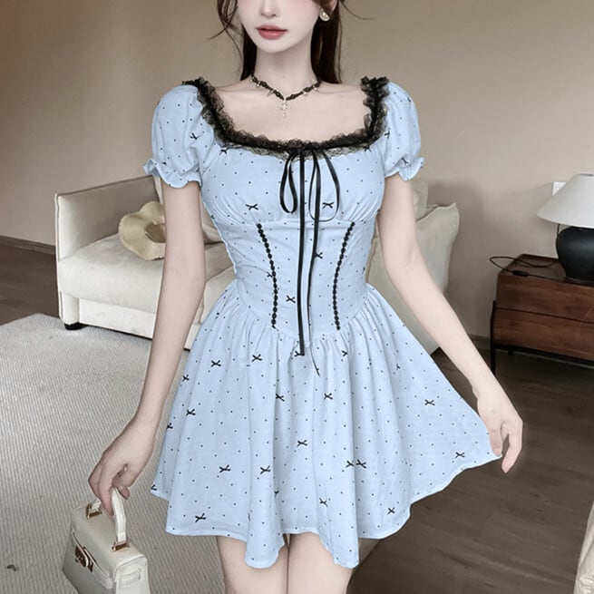 【dress】レースデートワンピース　M25178
