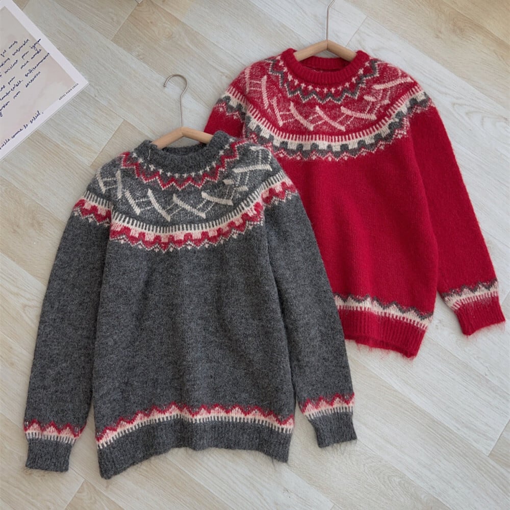 【tops】クルーネックニットセーター　M27109