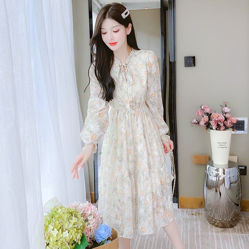 【dress】花柄ワンピース　M25369