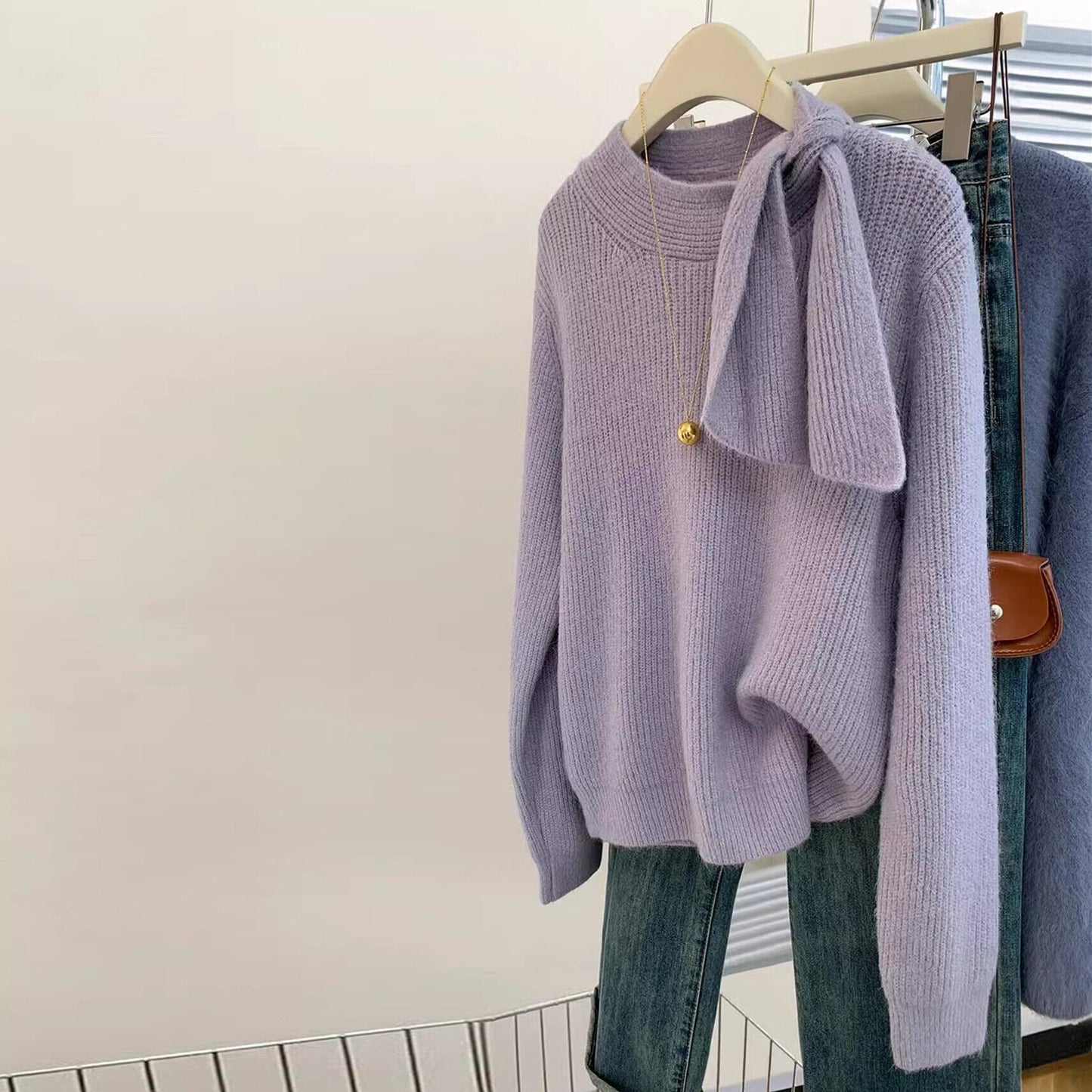 【tops】クルーネックニットセーター　M29306