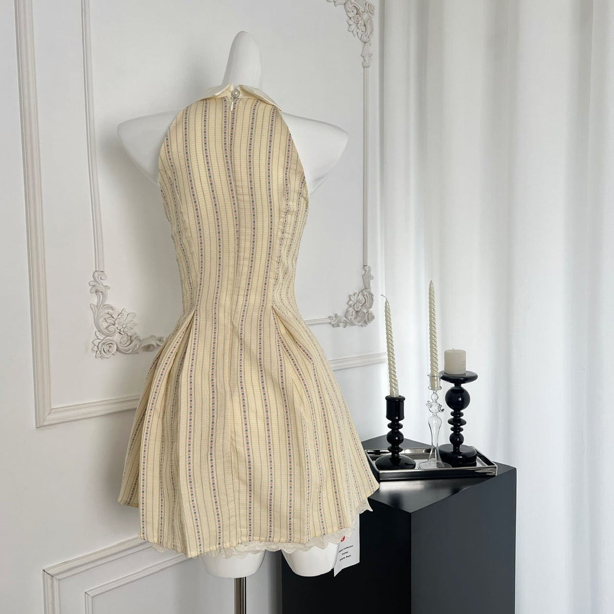 【dress】ノースリーブリボン付きワンピース　M25150