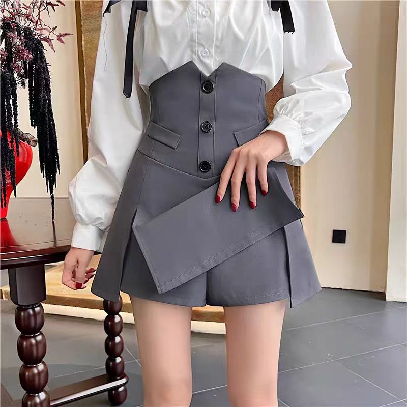 【bottoms】AラインスリットスーツスカートG22476