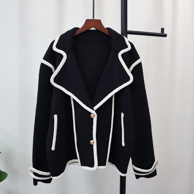 【outer】Vネックショートコート　M27779