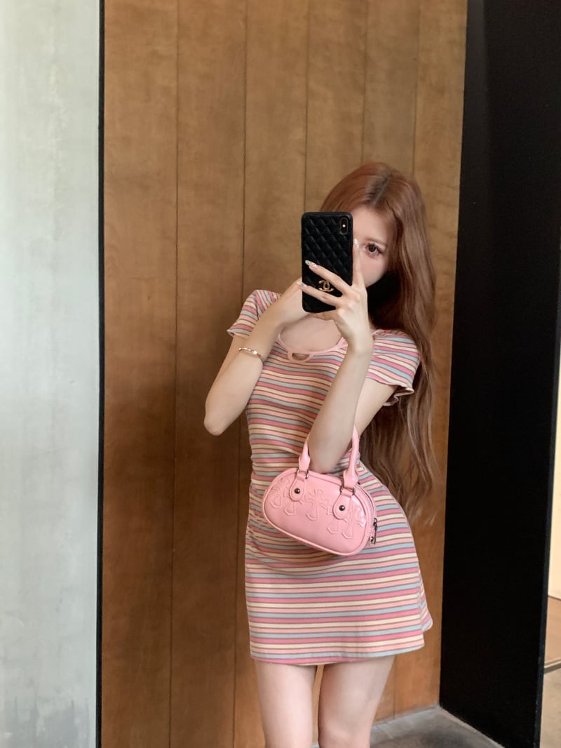 【dress】ストライプ柄ワンピース　M24241
