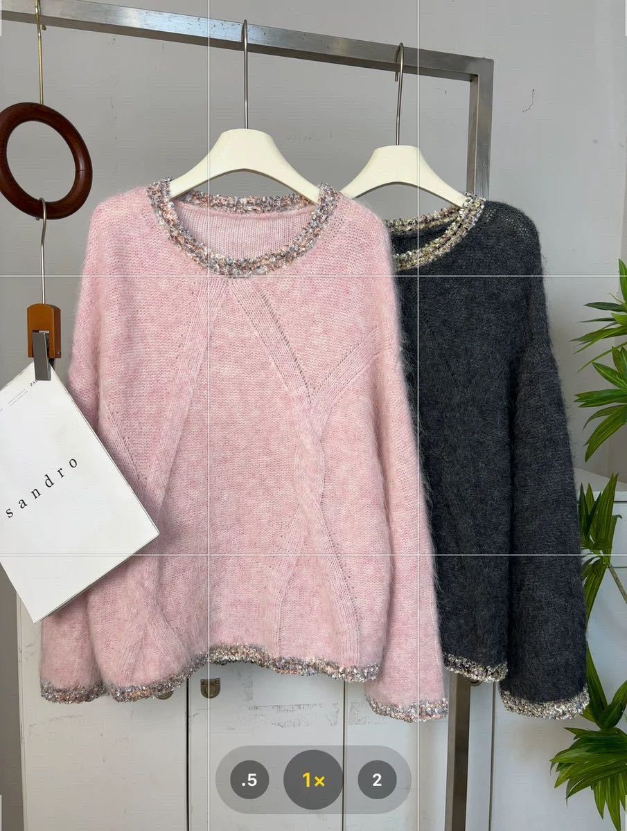 【tops】シャギーニットセーター　M28611