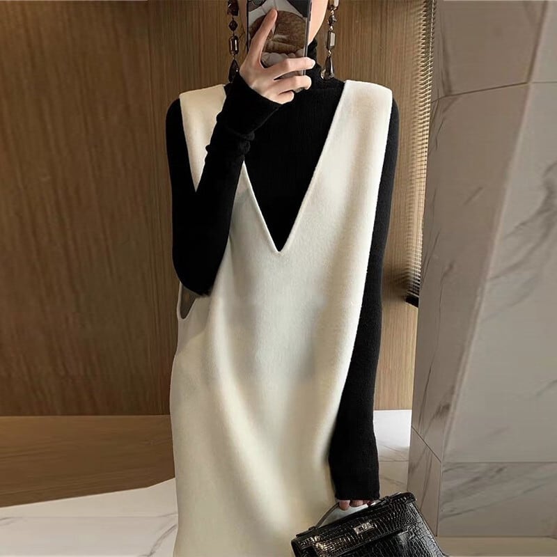 【dress】Vネックジャンスカ　M26250