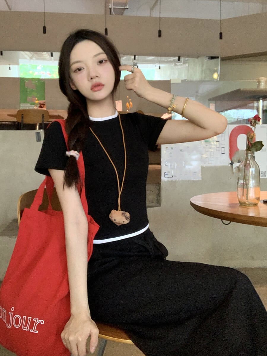 【set】Tシャツ×スカートセット　M24374
