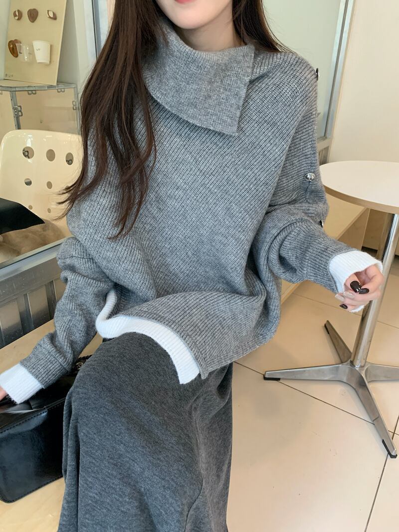 【set】ニットセーター×スカートセット　M27160