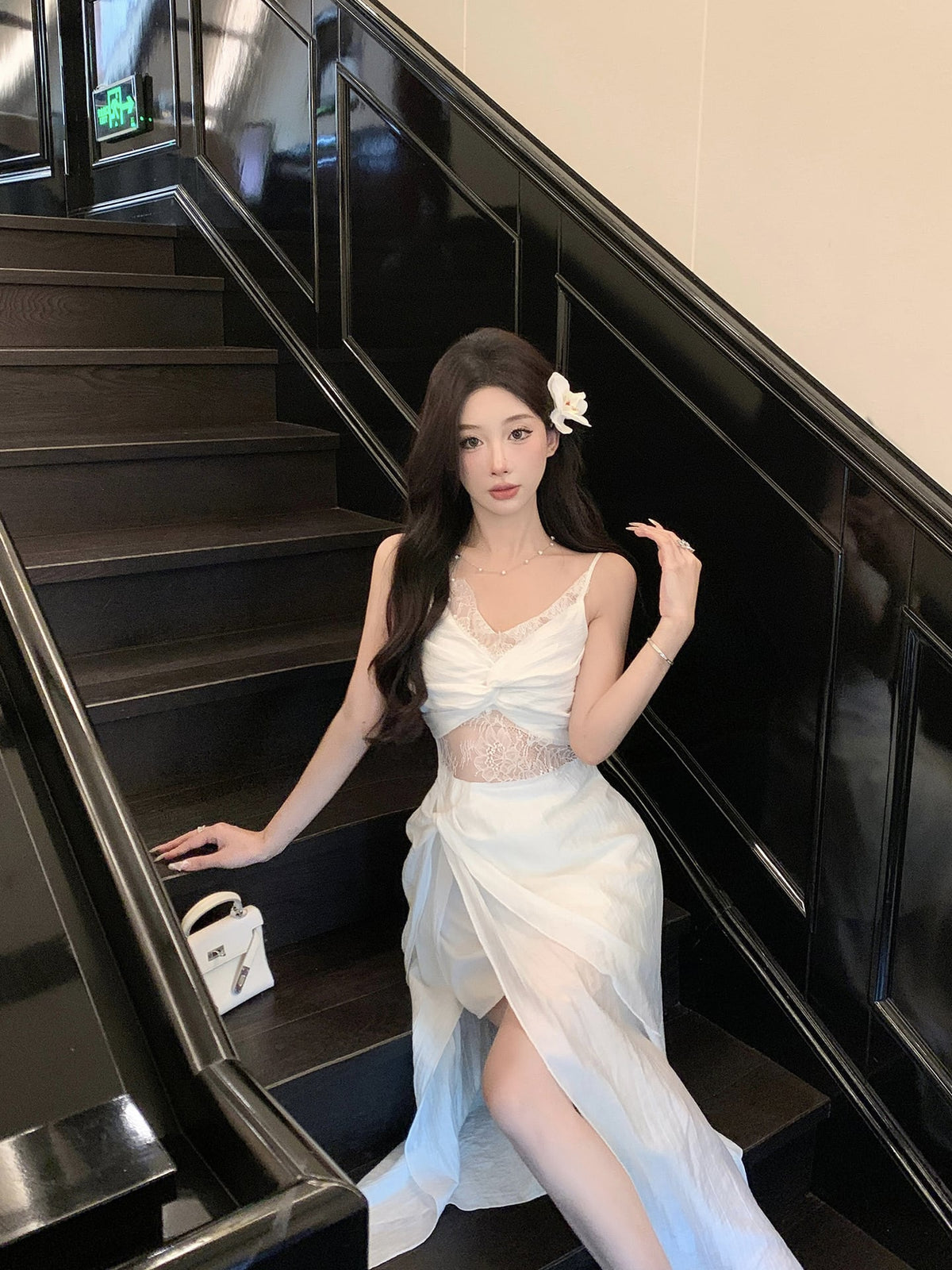 【dress】レースキャミワンピース　M25323
