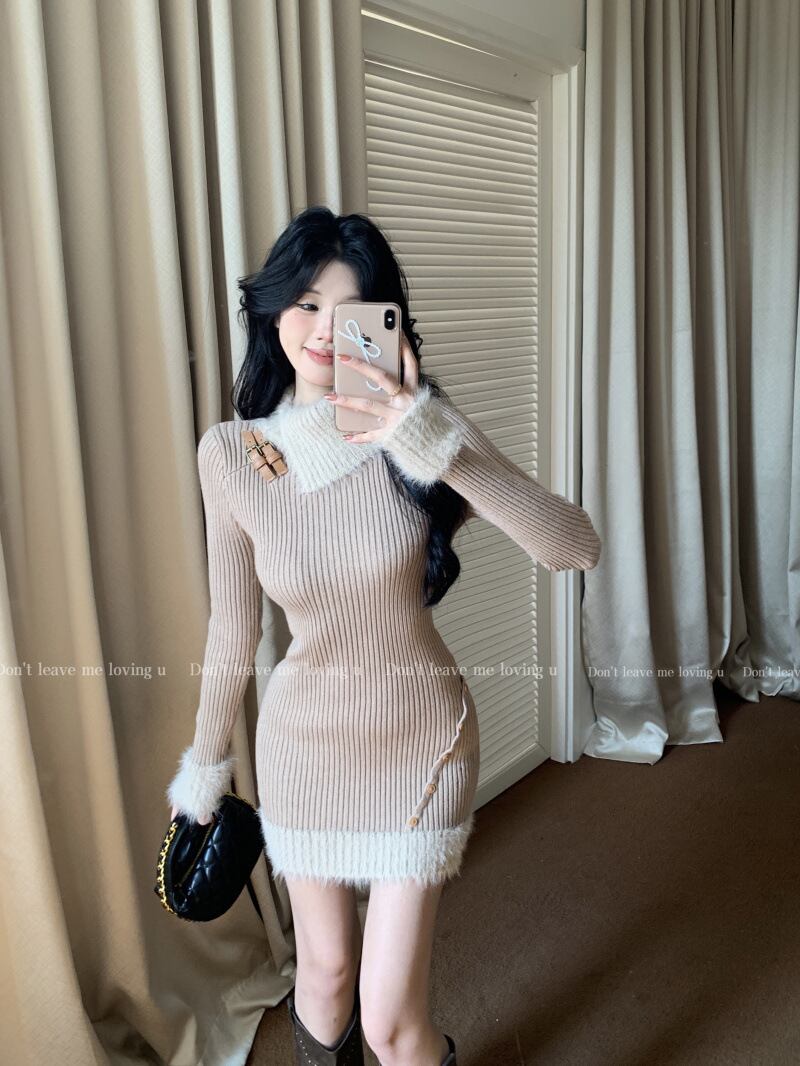 【dress】タイトニットワンピース G19329