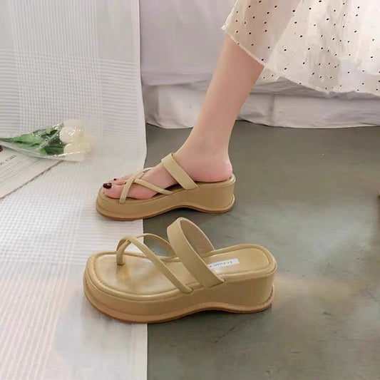 【shoes】3色厚底スリッパF7499