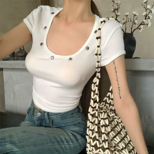 【tops】UネックTシャツG21550