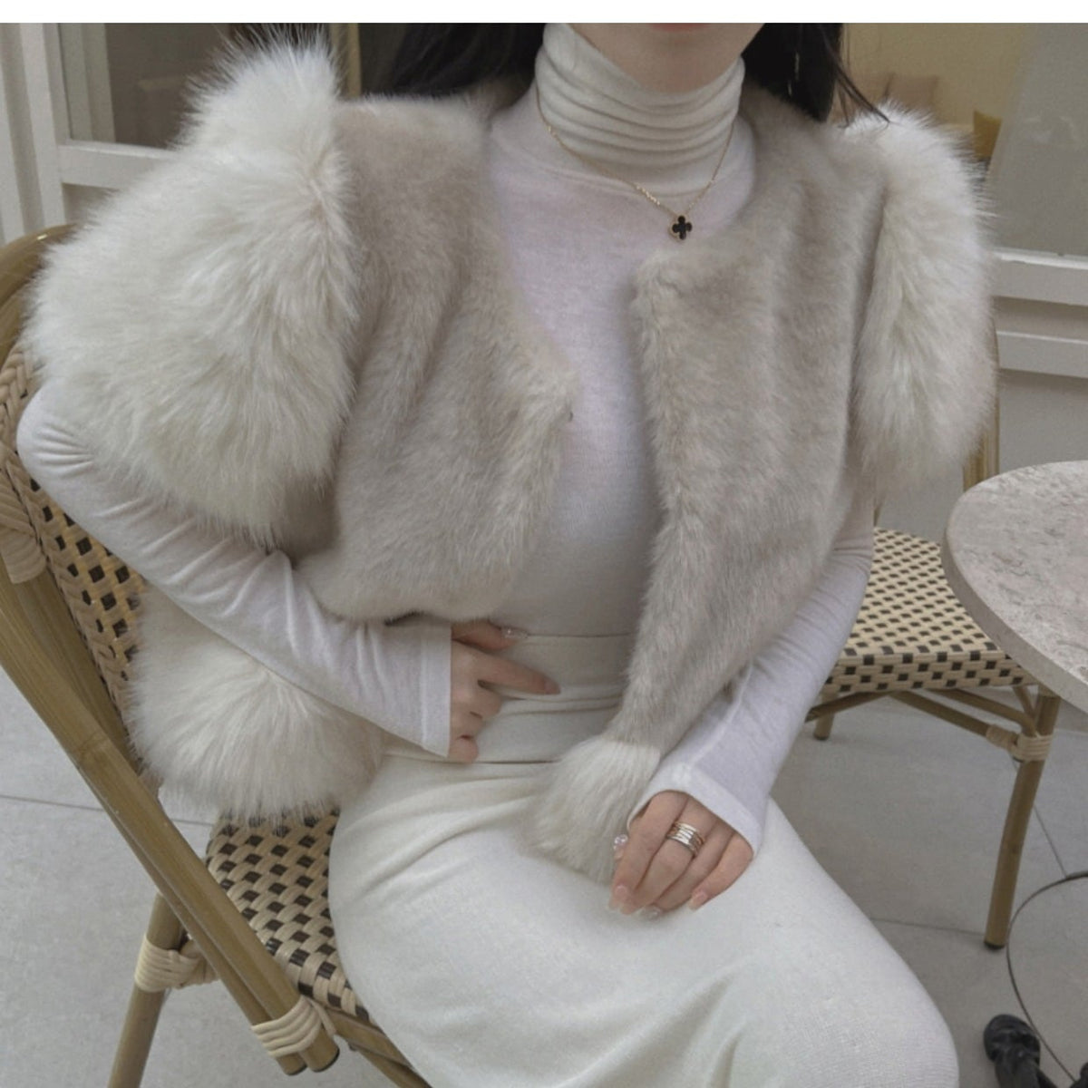 【tops】ファースリーブベスト　N2752