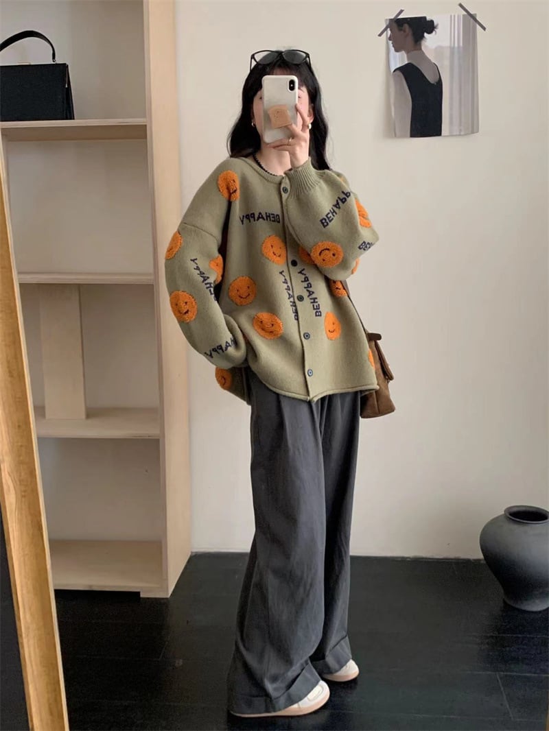 【outer】ジャカードニットカーデ　M26358