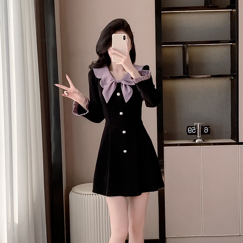 【dress】リボン付きデートワンピース　M28293