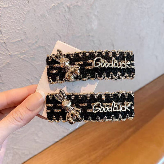 【小物】2色セット兎柄ヘアクリップアクセサリーG22658