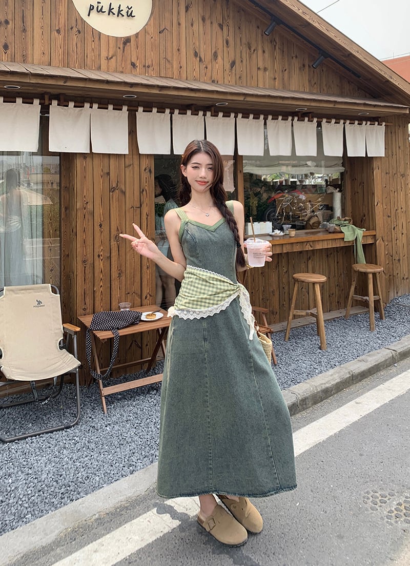 【dress】デニムキャミワンピースG21377