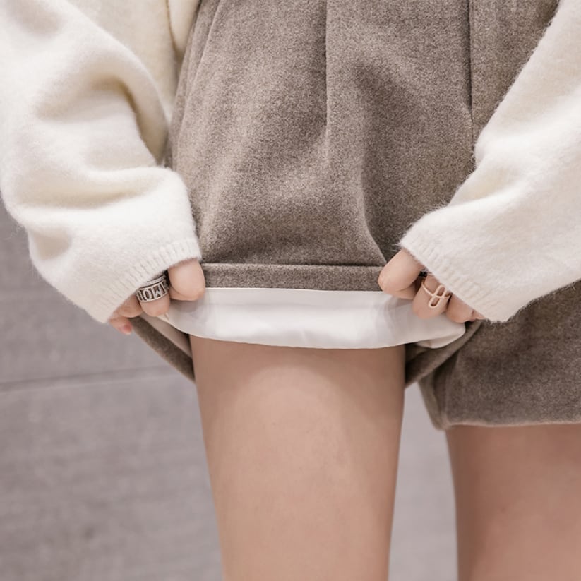 【bottoms】早い者勝ち!気質満点秋冬着痩せルーズオシャレAラインショートパンツ G3541