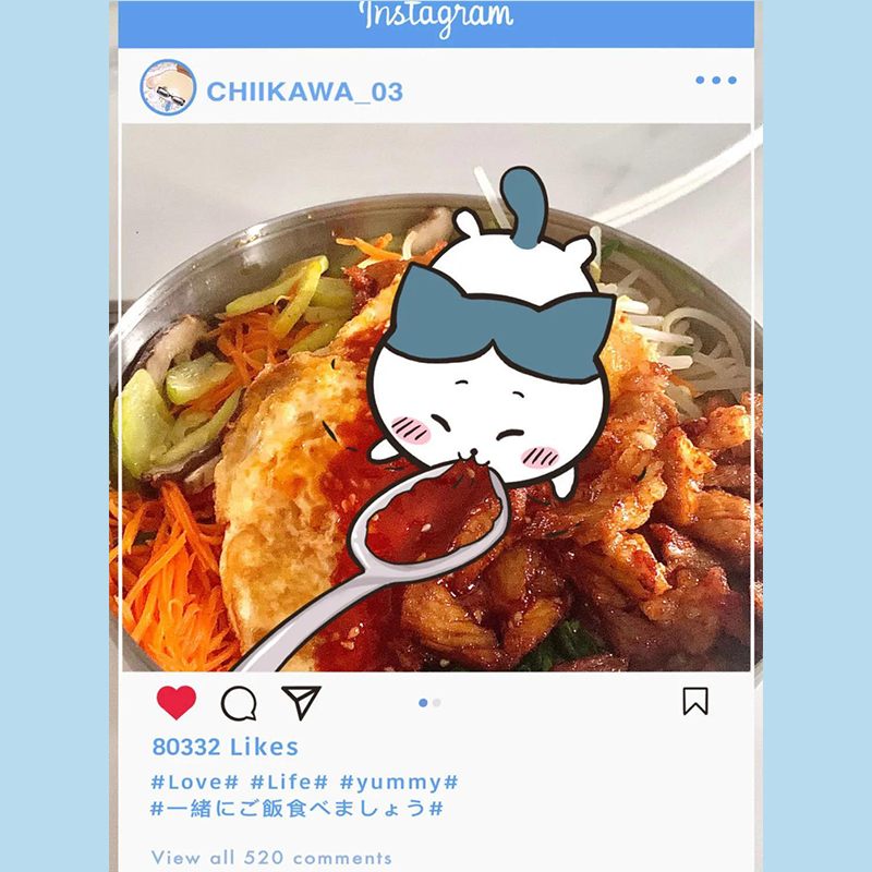 【GOODS】ちいかわ ご飯を食べましょう クリアカード Ｑ2150