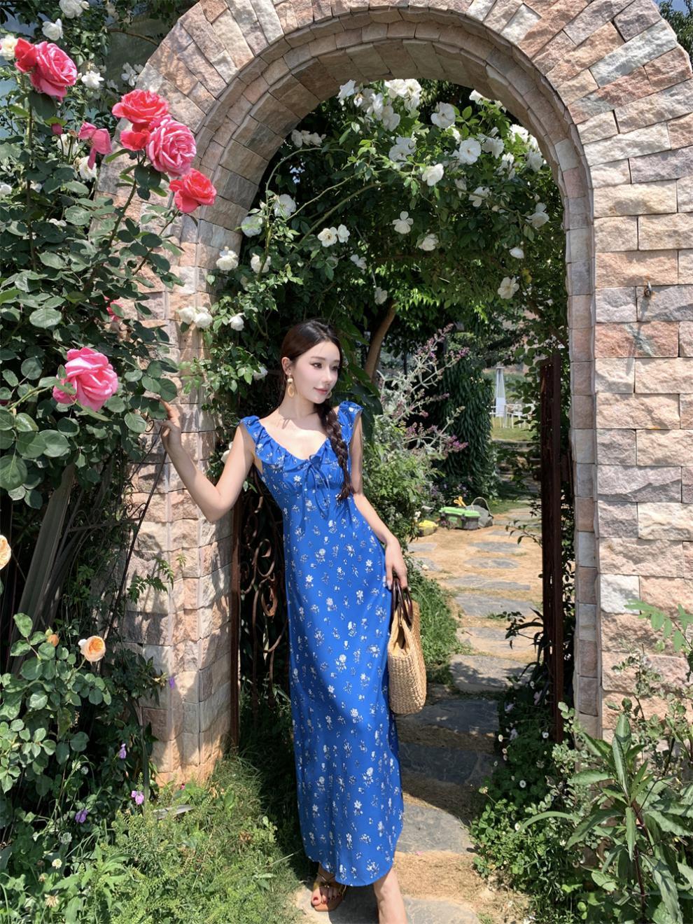 【dress】花柄フリルワンピース　M24068